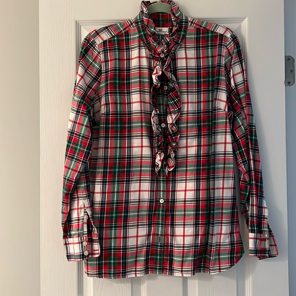 Vineyard Vines Ruffle Button Down